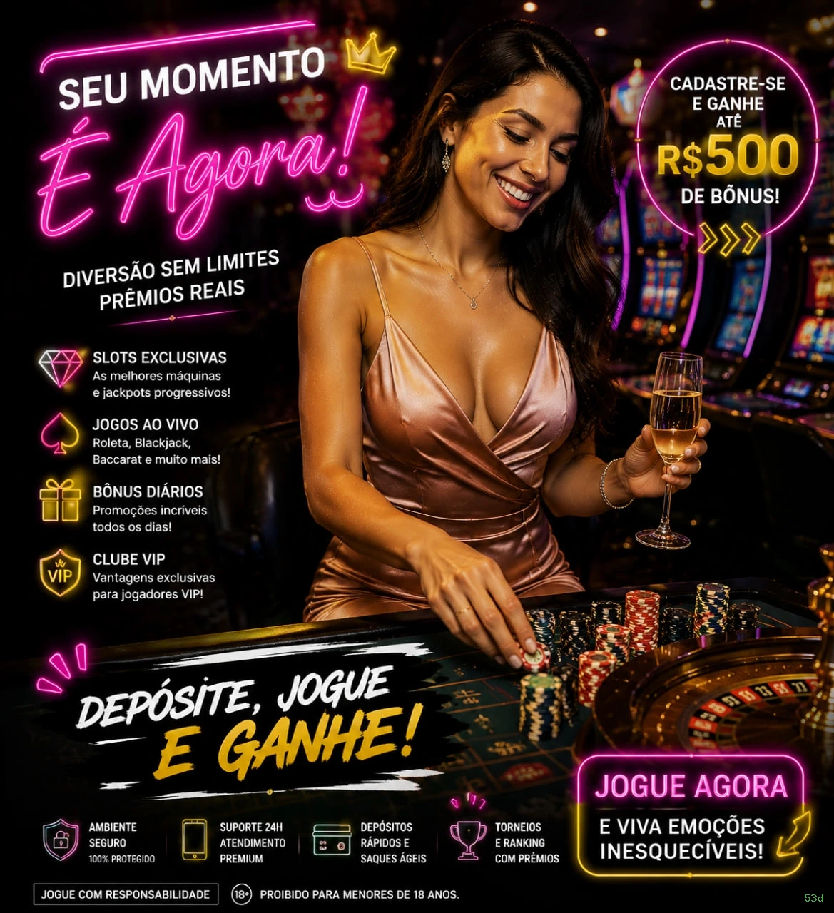Slots online da 53d com jackpots progressivos